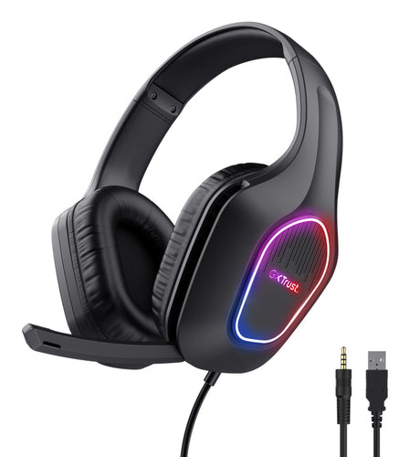 Trust GXT 416 ZIROX Headset Wired Head-band Gaming USB Type-A Black Trust GXT 416 ZIROX Headset Wired Head-band Gaming USB Type-A Black